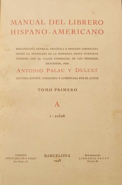 null PALAU Y DULCET (Antonio)

Manual del librero Hispano-Americano. Bibliografia...