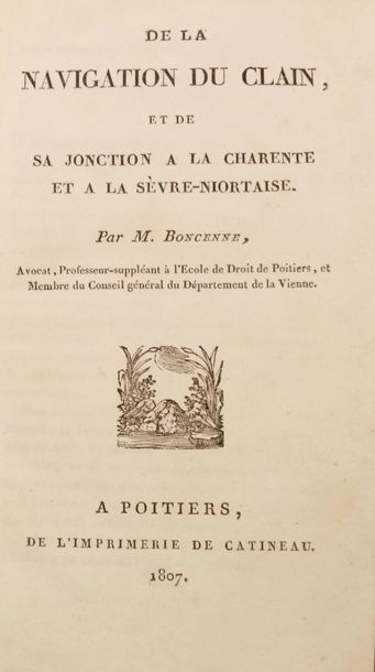 null BONCENNE (Pierre)

De la Navigation du Clain, et de sa jonction à la Charente...