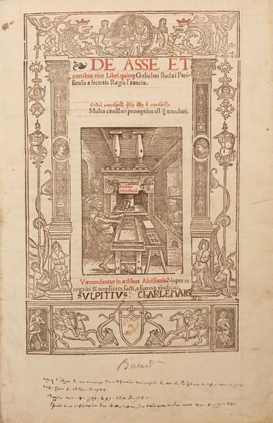 null BUDÉ (Guillaume)

De Asse et / partibus eius libri quinq[ue}

[Paris], in typographia...