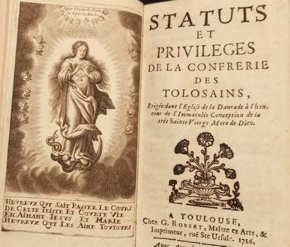 null DAURADE

Statuts et privilèges de la Confrérie des Tolosains, érigée dans l'église...