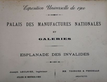 null Photographe non identifié. Exposition Universelle de Paris 1900. Album Photographique...