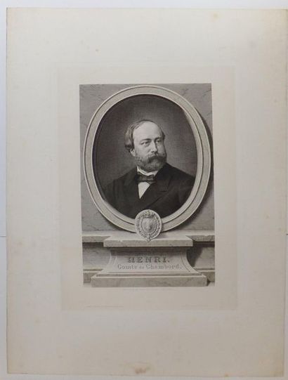 null GAILLARD Ferdinand (1834-1887). Henri, Comte de Chambord. 1872. Burin. Réunion...