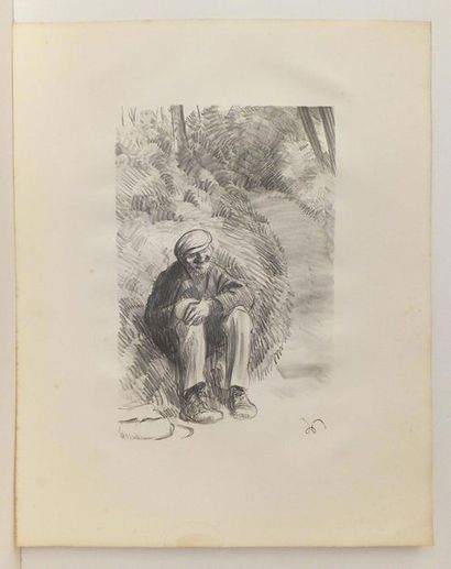 null HERMANN-PAUL (René-Georges Hermann, dit) (1864-1940). Le Chemineau. Lithographie....