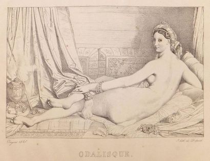 null INGRES Jean Auguste Dominique (1798-1863). Odalisque. 1825. Lithographie. Belle...