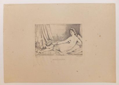 null INGRES Jean Auguste Dominique (1798-1863). Odalisque. 1825. Lithographie. Belle...
