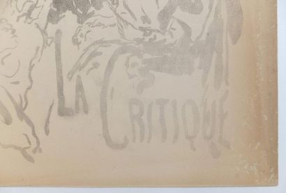 null MOUCLIER Marc (1866-1948). La Critique. Affichette. Lithographie. Épreuve sur...