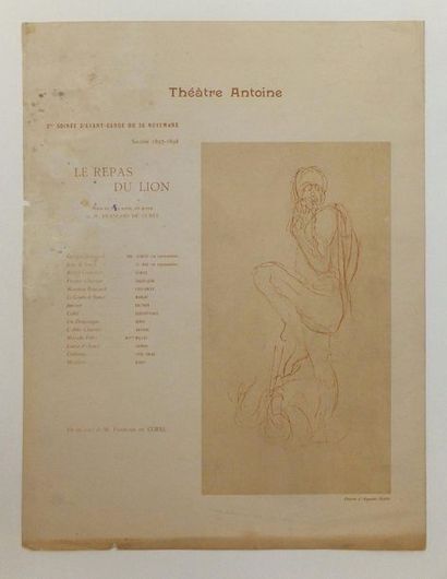null RODIN Auguste (D’APRÈS). Programme pour le théâtre Antoine, saison 1897-1898....