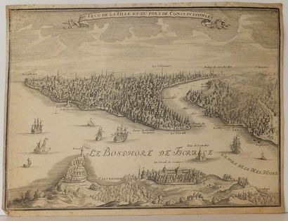 null TURKEY - CONSTANTINOPLE - Early 18th century. Veüe of the Dardanelles of Constantinople...