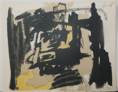 null DOUCET Jacques (1924-1994). [Composition abstraite I]. Lithographie en couleurs....
