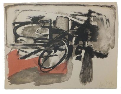 null DOUCET Jacques (1924-1994). [Composition abstraite II]. Lithographie en couleurs....