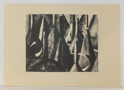 null SÉCHERET Jean-Baptiste (né en 1957). Nature morte pour Berggruen II. 1989. Lithographie....