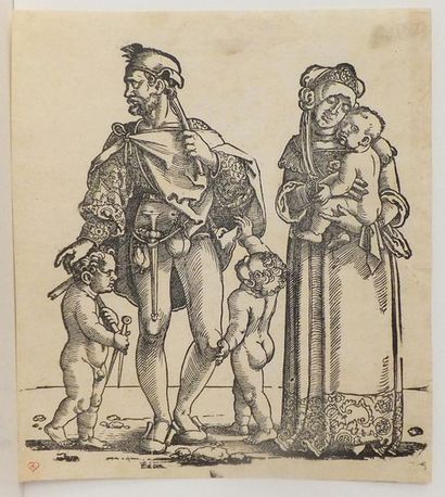 null BEHAM Hans Sebald (Nuremberg 1500 - Frankfurt 1550). Jared. 1530. Engraved wood....