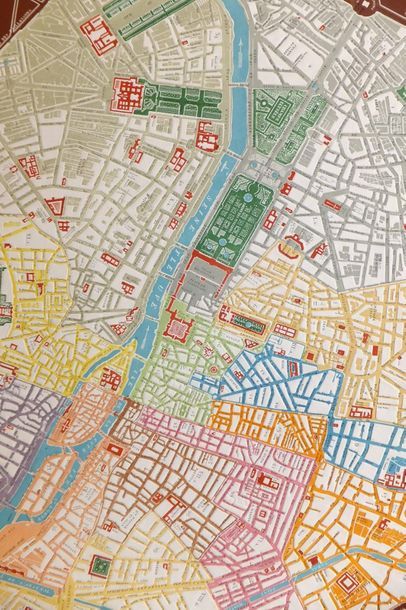 null PARIS (75) – PLAN – XIXe. BAUERKELLER Georg Michael (Wertheim 1805 – Paris 1886)....