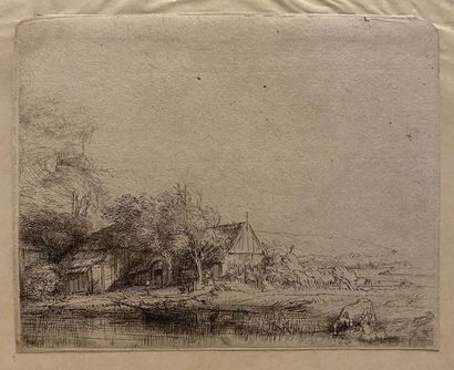 null REMBRANDT Harmenszoon van Rijn (Leiden 1606 - Amsterdam 1669). Landscape with...
