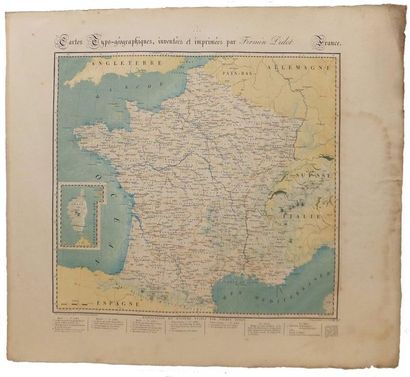 null BARBIÉ DU BOCAGE Jean-Denis (1760-1825). Map of France: Typo-geographic map...