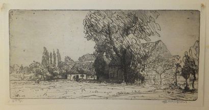 null BEAUFRÈRE Adolphe (1876-1960). Woman in Maubray. 1909. Etching. Proof on vergé,...