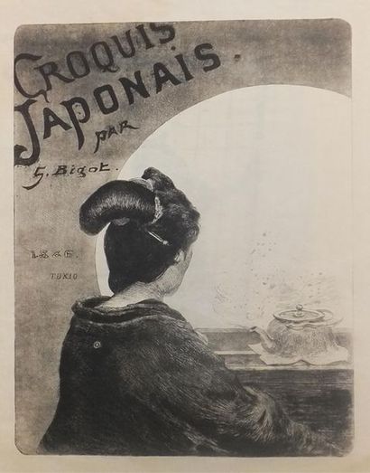 null BIGOT Georges Ferdinand (1860-1927). Croquis japonais, suivi du Jour de l’an...