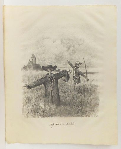 null CHEVALIER L. (dates inconnues). Épouvantails. 1899. Autographie. Planche 17...