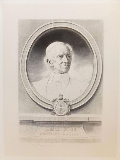 null GAILLARD Ferdinand (1834-1887). Léon XIII. Vers 1880. Intéressante réunion de...