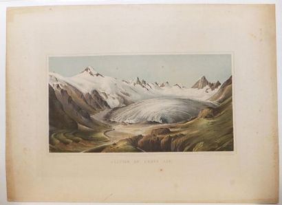null SUISSE – XIXe. HOGARD Henri Charles (1808-1880) (D’APRÈS). Glacier de l’Obert...