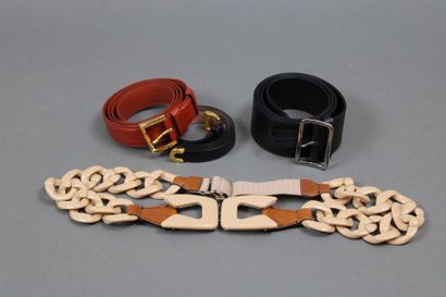 null Lot of 4 belts including 3 PRADA and 1 JIL DANDER
