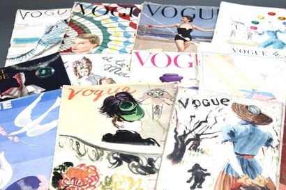 null Lot of 11 VOGUE Magazines ( 1921-1922-1933 - 1938-1939 - 1949-1953-1954-1956...