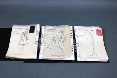 null Yves SANT LAURENT

Set of 2 binders containing reproductions of fashion designs...