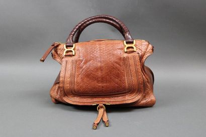 null CHLOE

Brown leather and python bag with its cover (authenticity card attached),...