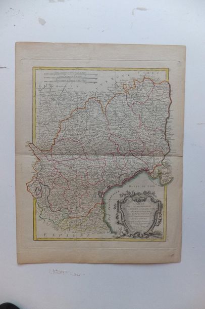 null FRANCE - LANGUEDOC (34) - Carte des Gouvernements de Languedoc, de Foix et deRoussillon...1785....