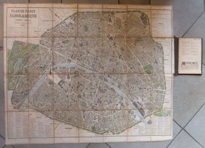 null PARIS (75) - Plan de Paris Panoramique, Vermot Editeur, 20 rue du Dragon, XIXème...