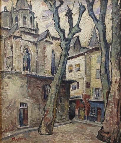 null MUTER Maria Mela (1876-1967) : « La Basilique Saint-Pierre à Avignon » et «...