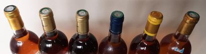 null 6 bouteilles VINS DIVERS DONT 1 CHÂTEAU de FARGUES - Sauternes 1988 1 CHÂTEAU...