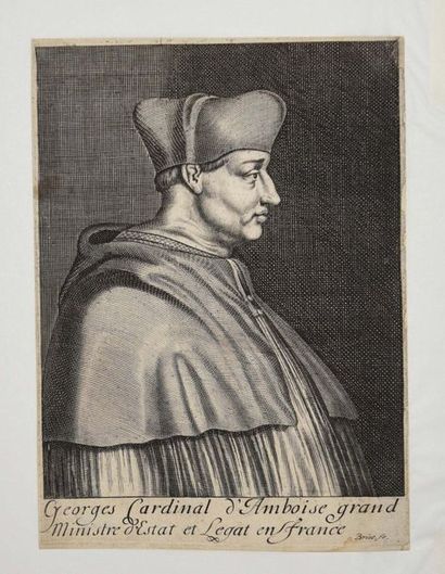null BRIOT Isaac (Paris 1585 † 1670). Portrait of Georges, Cardinal d'Amboise, great...