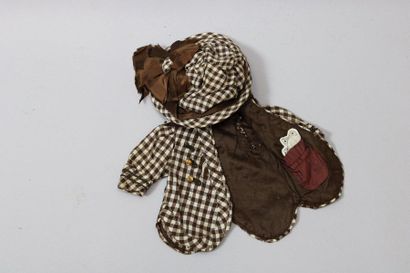 null JUMEAU doll, 1st period, pressed biscuit head, T.6, brown fixed eyes (2 very...
