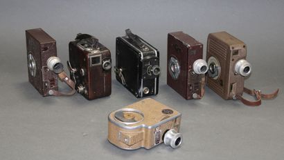 Photographie et cinéma. Ensemble de six caméras...