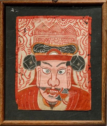 null Set of five portraits of theatre artists LIAO, framed China, 20th century H:...