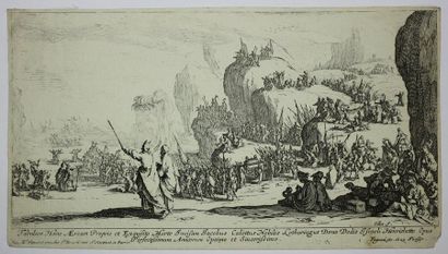 null CALLOT Jacques (Nancy 1592 † 1635) - "Le passage de la Mer Rouge". 1629. Eau-forte...