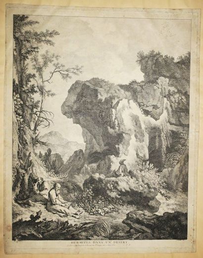 null CHEDEL Quentin Pierre (Châlons-sur-Marne 1705 † Paris 1762) - "Hermites dans...