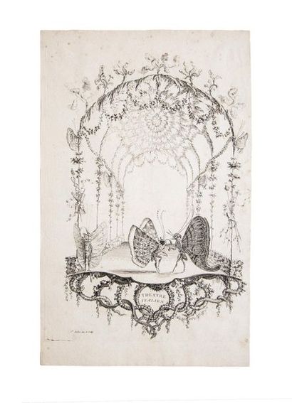 null SAINT AUBIN Charles-Germain (Paris 1721 † 1786) - "Théâtre italien. Essai de...