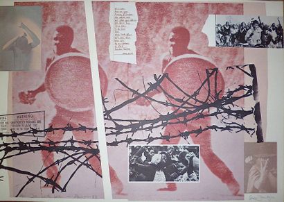 null JANTJES Gavin - Lithograph "against apartheid" signed lower right, dated 1983,...