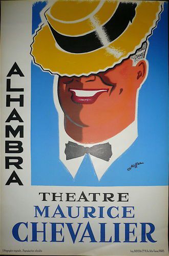 null KIFFER Charles - "Maurice Chevalier at the Alhambra". Original poster lithograph....