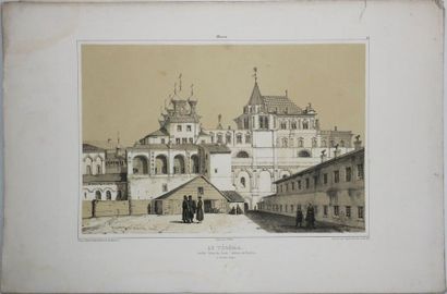 null RUSSIA - VIEWS of MOSCOW , circa 1850 - Meeting of 5 lithographs by André Durand...