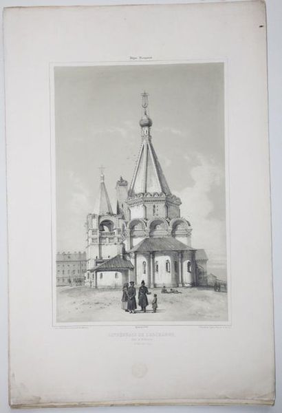 null RUSSIA - VIEWS OF RUSSIA, circa 1850 - Meeting of 7 lithographs by André Durand...