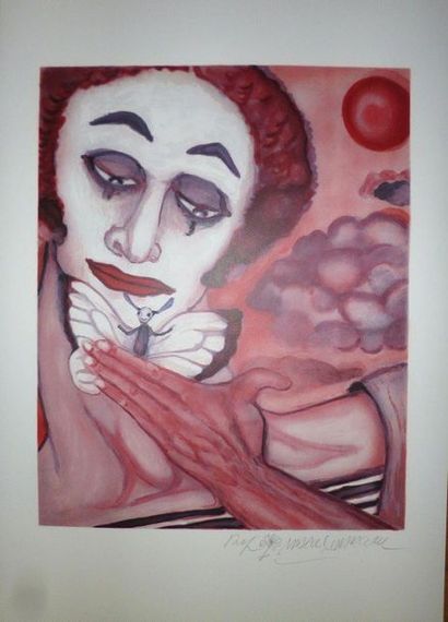null MARCEAU Marcel - " Mime Marceau " lithograph signed lower right, unnumbered,...