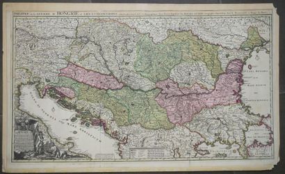 null HUNGARY - "Map of the WAR THEATRE of HUNGARY and surrounding places, according...