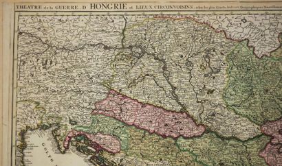 null HUNGARY - "Map of the WAR THEATRE of HUNGARY and surrounding places, according...