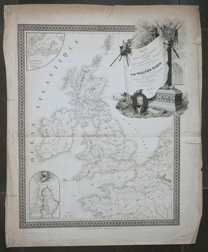 null ENGLAND - "MAP of the BRITISH ISLANDS and of a Northern Part of France, specially...