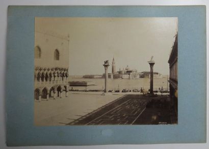 null ITALY - VENICE - 6 ANCIENT PHOTOGRAPHS: 2 of the GRANDE CHANNEL, PALAZZO PESARO,...