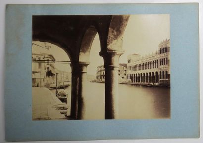 null ITALIE - VENISE - 6 PHOTOGRAPHIES anciennes: 2 du CANAL GRANDE, PALAZZO PESARO,...