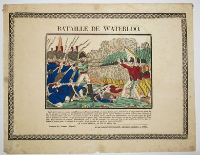 null BELGIQUE - IMAGERIE D'EPINAL, Fabrique de PELLERIN - "BATAILLE DE WATERLOO"....